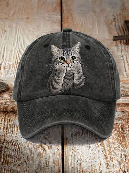 Unisex süßer Katzenbestickter Hut