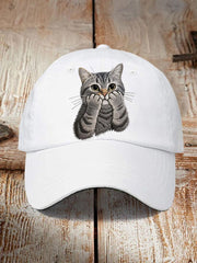 Unisex süßer Katzenbestickter Hut