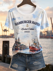 Damen-T-Shirt Hamburger Hafen 2026 Geburtstagsedition
