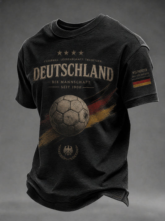 Herren-Fußballfan-T-Shirt mit 2026-Print, lässig