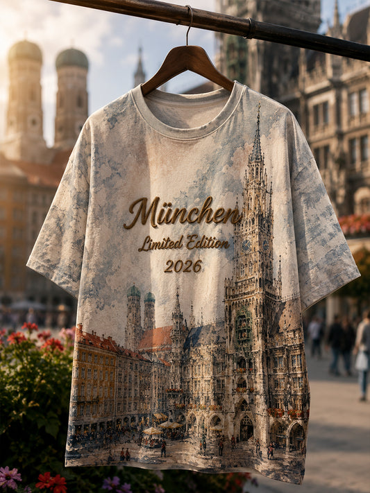 Herren-T-Shirt mit München-Stadtgründungsfeier-Print