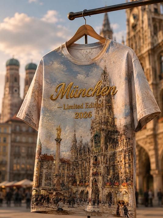 Herren-T-Shirt mit München-Stadtgründungsfeier-Print