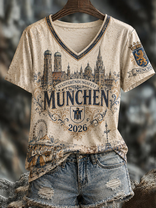 Damen-T-Shirt mit Stadtgründungsfest-Print