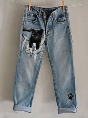 Katzen-Kunstdruck-Freizeit hosen für Frauen