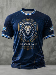 Herren-T-Shirt mit deutschem bayerischem Löwen-Print