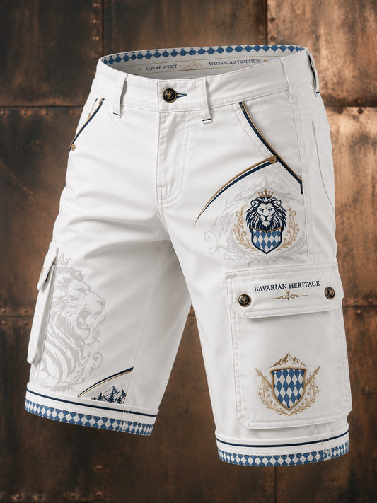 Herren-Shorts mit deutschem bayerischem Löwen-Druck