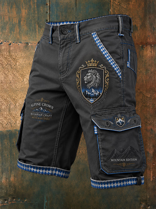 Herren-Shorts mit deutschem bayerischem Löwen-Druck