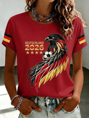 Damen-T-Shirt mit Fußballfan-Print von Deutschland