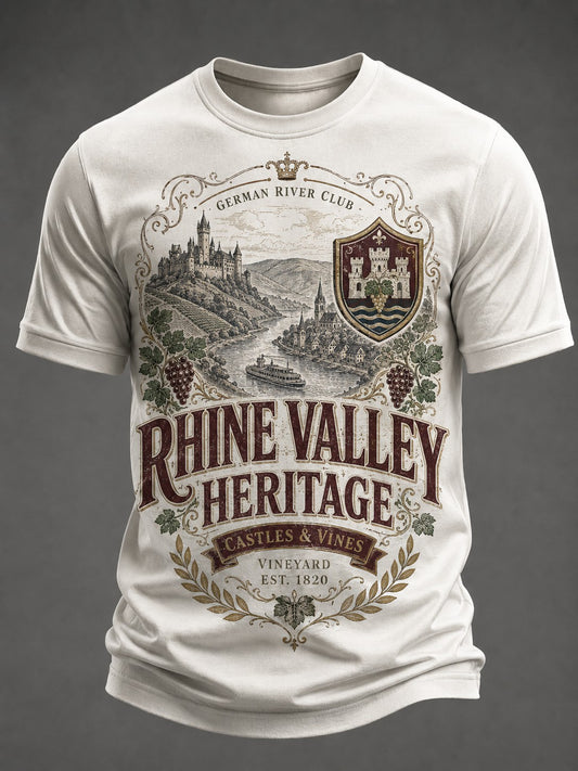 Herren-T-Shirt mit Druckmotiv Rheintal, Deutschland