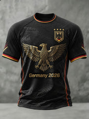 Herren-Fußball-T-Shirt mit Deutschland-Druck