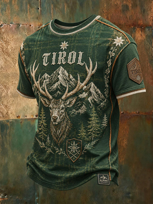 Herren-Casual-T-Shirt mit Österreich-Print