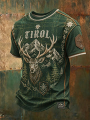 Herren-Casual-T-Shirt mit Österreich-Print