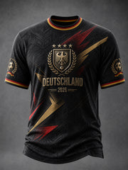 Herren-Deutschland-Fußballfan-T-Shirt mit Grafikdruck