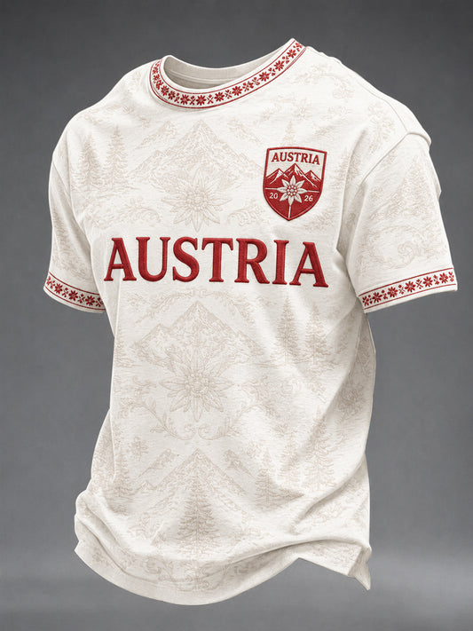 Herrengeschenk für Fußballfans – bedrucktes, lässiges Kurzarm-T-Shirt mit Rundhalsausschnitt