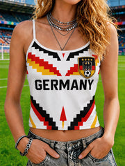 Damenweste mit Fußballfan-Print für deutsche Fans
