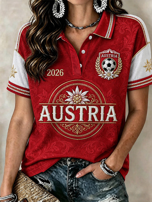 Damen-Geschenk für Fußballfans – bedrucktes Freizeit-Polo