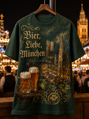 Herren-Oktoberfest-T-Shirt mit kurzen Ärmeln