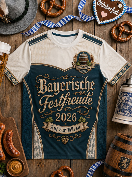 Herren-Oktoberfest-T-Shirt im Trikotstil 2026