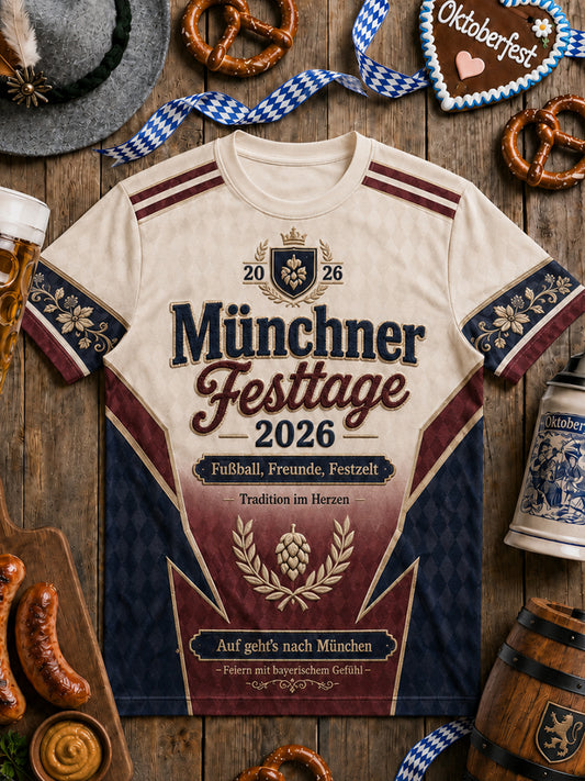 Herren-Oktoberfest-T-Shirt im Trikotstil 2026