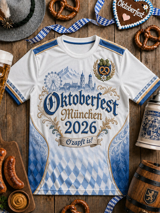 Herren-Oktoberfest-T-Shirt im Trikotstil 2026