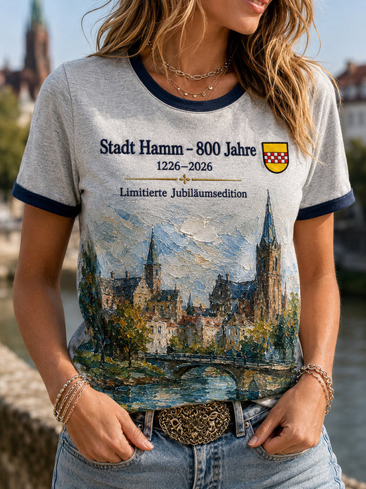 Damen 800 Jahre Stadt Hamm seit 1226 Print T-Shirt