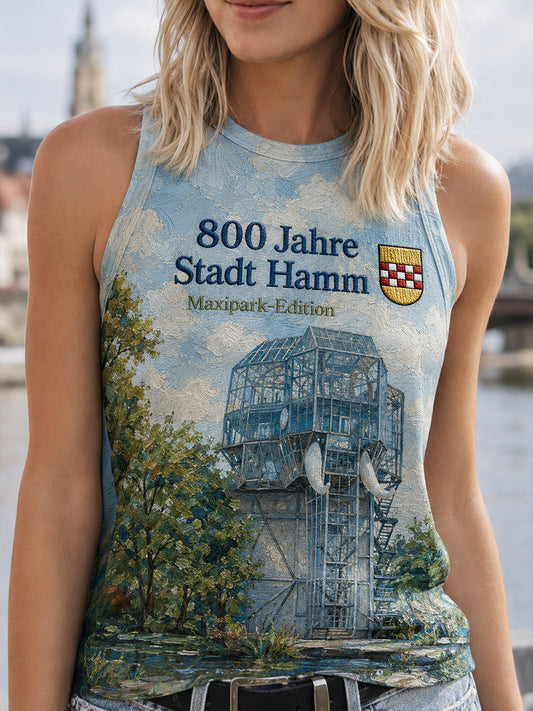 Damen 800 Jahre Stadt Hamm Seit 1226 Print Weste Top