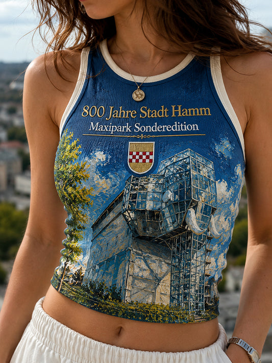 Damen 800 Jahre Stadt Hamm Seit 1226 Print Freizeit weste