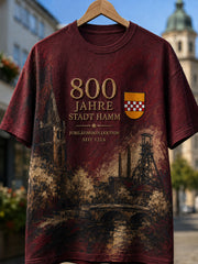 Herren-T-Shirt mit Aufdruck „800 Jahre Stadt Hamm – seit 1226“