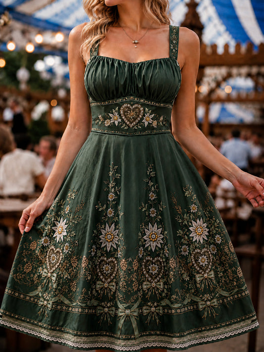 Oktoberfest-Druck-Halterkleid für Damen