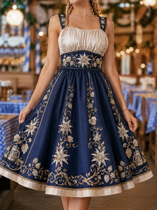 Oktoberfest-Druck-Halterkleid für Damen