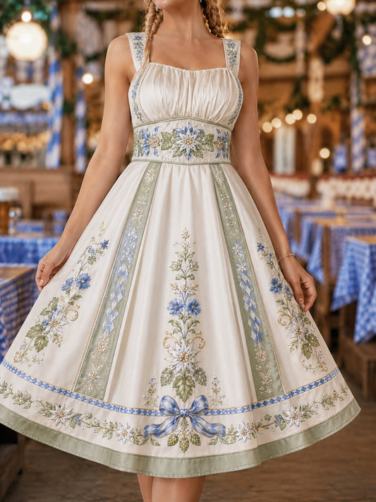 Oktoberfest-Druck-Halterkleid für Damen