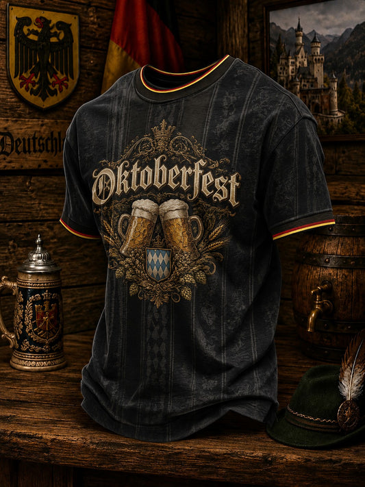 Herren-Oktoberfest-T-Shirt mit Aufdruck