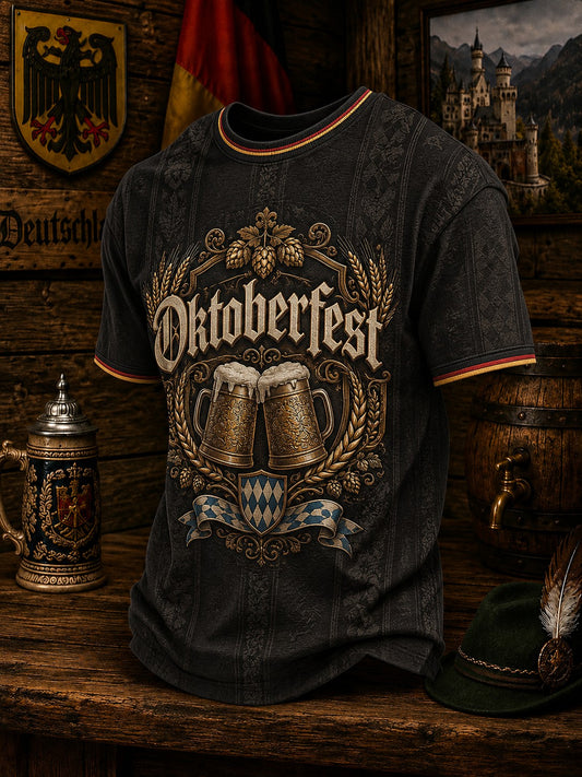 Herren-Oktoberfest-T-Shirt mit Aufdruck