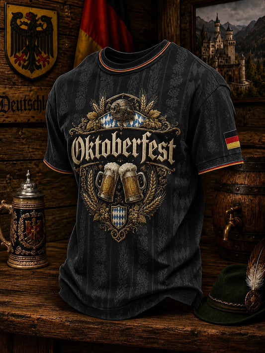 Herren-Oktoberfest-T-Shirt mit Aufdruck