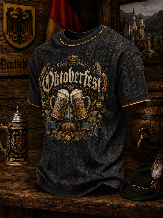 Herren-Oktoberfest-T-Shirt mit Aufdruck