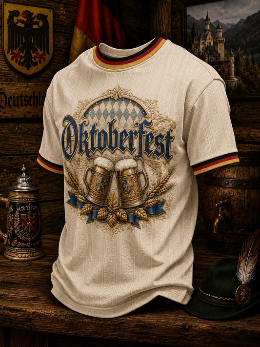 Herren-Oktoberfest-T-Shirt mit Aufdruck