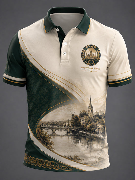 Herren-Hamm Deutschland City-Print Shirt in ruhiger Luxusoptik