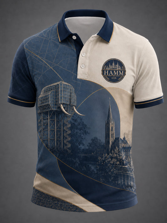 Herren-Hamm Deutschland City-Print Shirt in ruhiger Luxusoptik