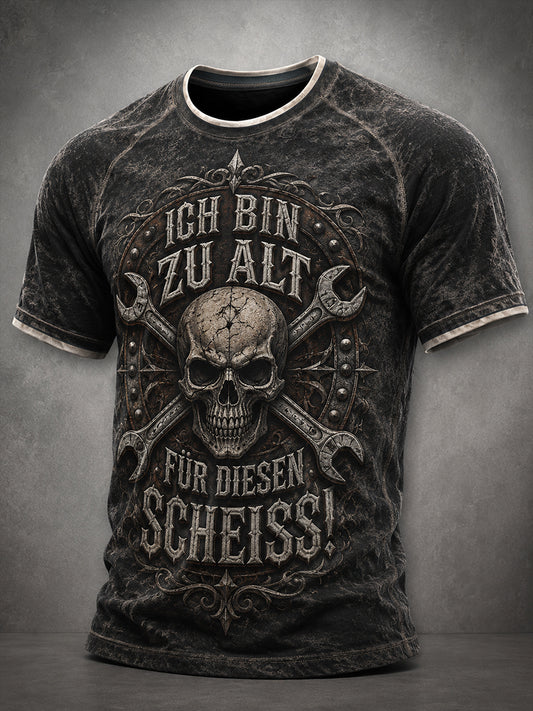 Herren-Ich-bin-zu-alt-für-diesen-Scheiß-Witz-T-Shirt