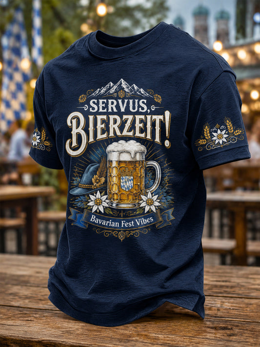 Herren-Oktoberfest Prost! Bedrucktes Freizeit-T-Shirt