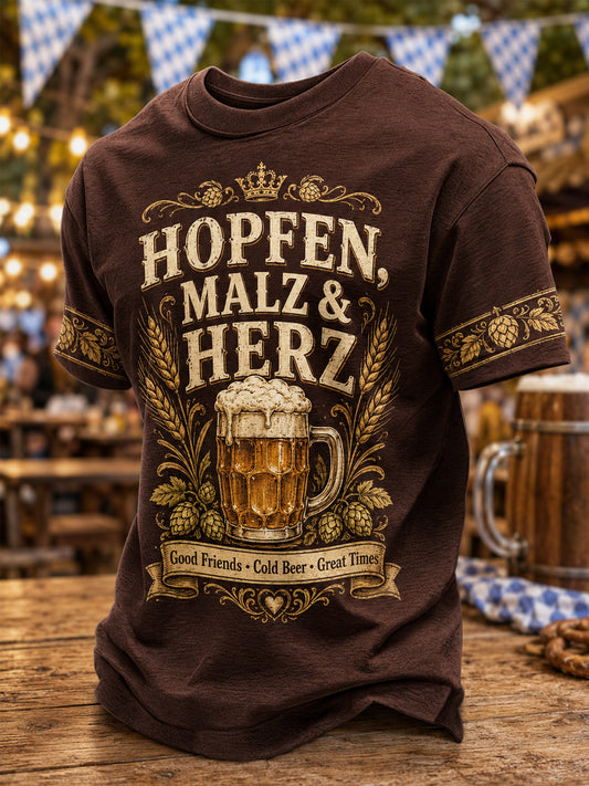 Herren-Oktoberfest Prost! Bedrucktes Freizeit-T-Shirt
