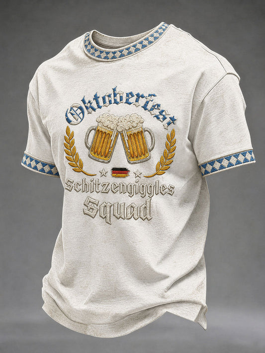 Herren-Oktoberfest-Print-Lässig-T-Shirt