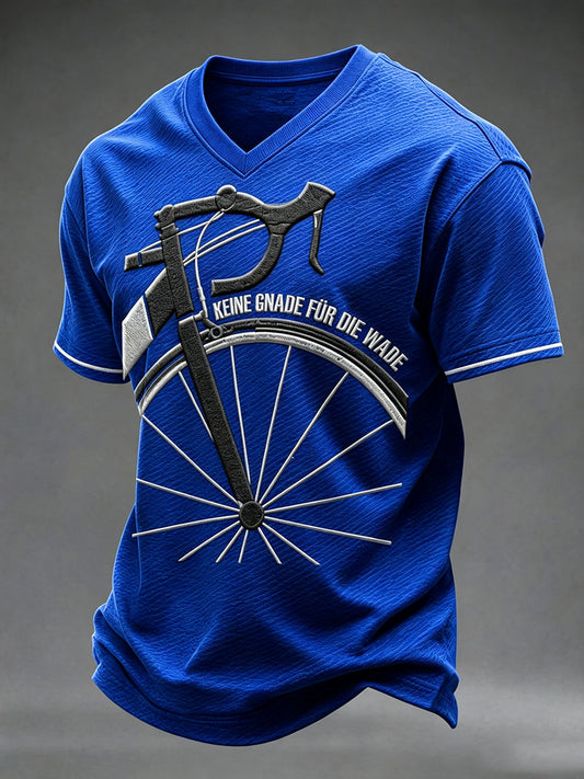 Herren-T-Shirt mit V-Ausschnitt KEINE GNADE FÜR DIE WADE