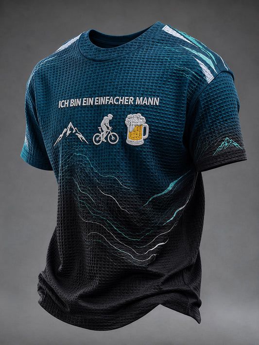 Herren ICH BIN EIN EINFACHER MANN Waffel-Shorts mit kurzen Ärmeln