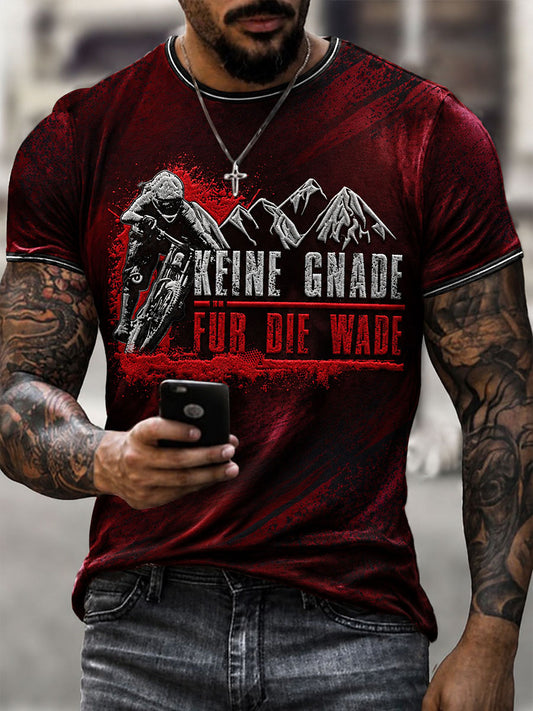 Herren-T-Shirt KEINE GNADE FÜR DIE WADE mit kurzen Ärmeln