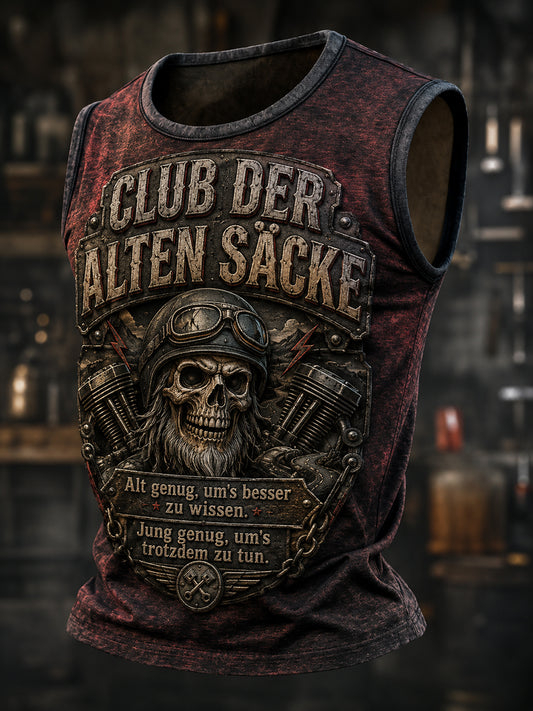 Lustige Freizeitweste für Herren mit Slogan-Print