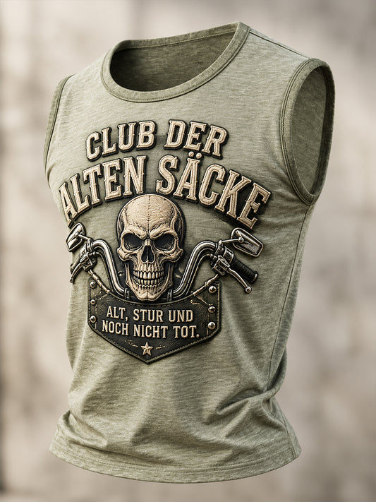 Lustige Freizeitweste für Herren mit Slogan-Print