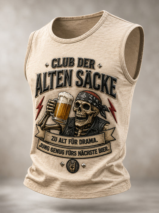 Lustige Freizeitweste für Herren mit Slogan-Print