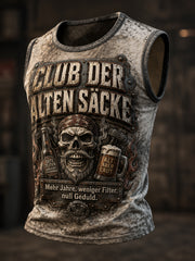 Lustige Freizeitweste für Herren mit Slogan-Print