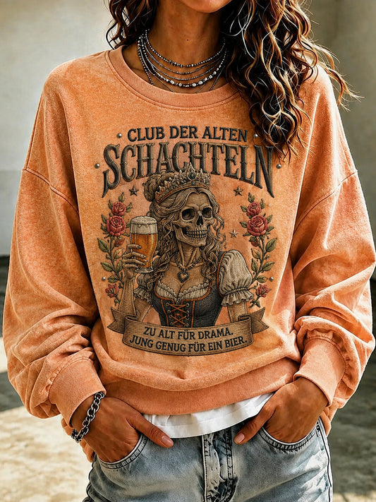 Frauen-Sweatshirt mit witzigem Oktoberfest-Print